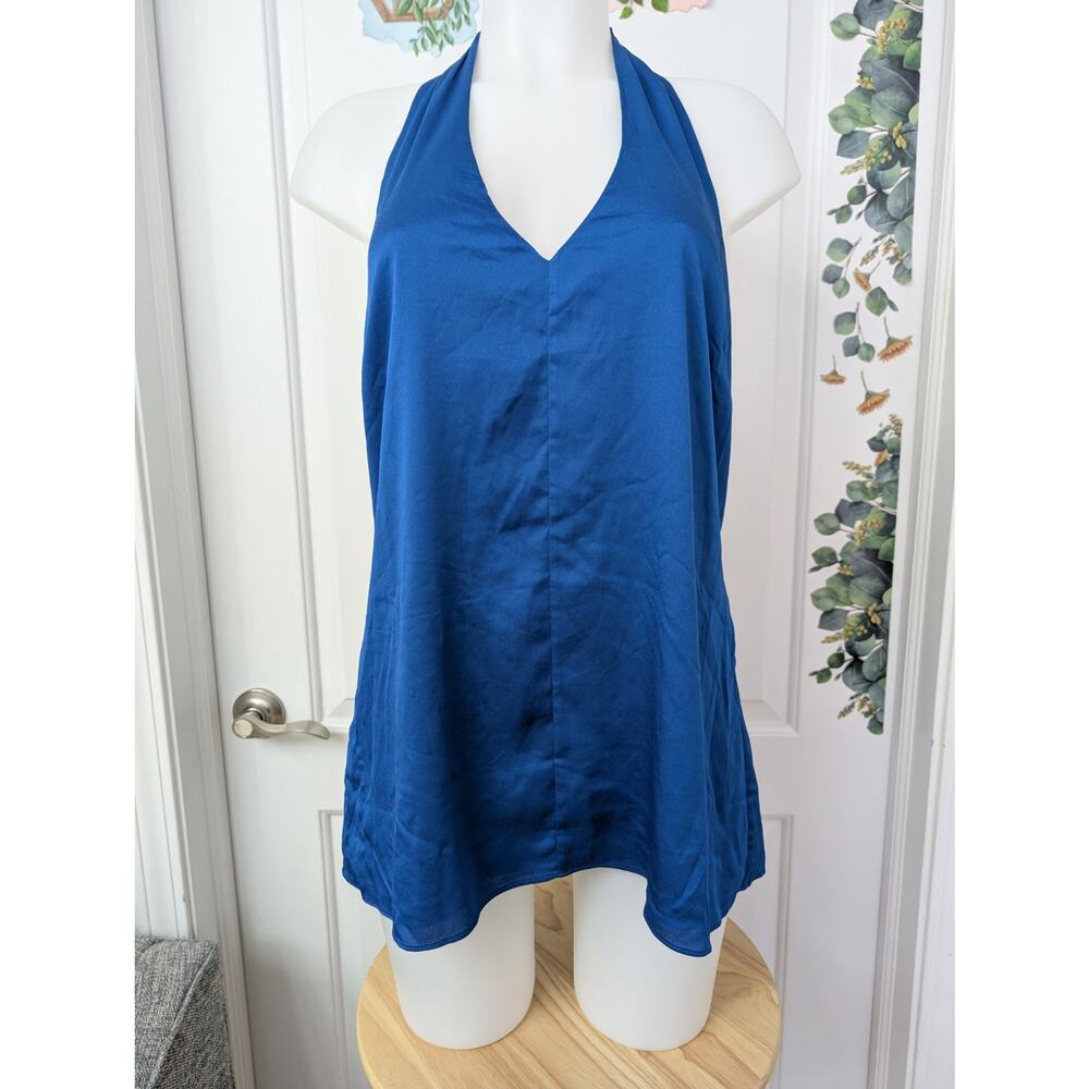 Ann Taylor Royal Blue Halter Tank Top